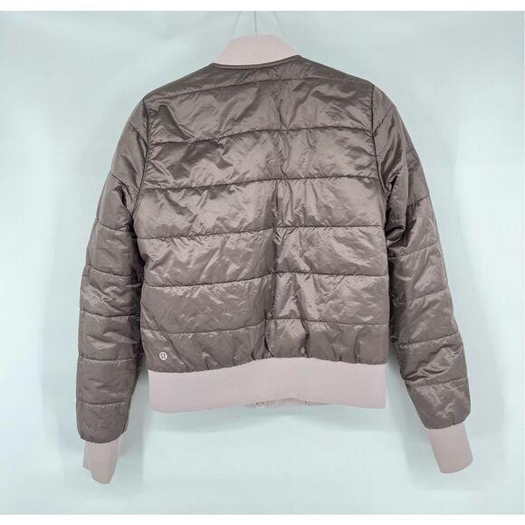 Lululemon Non-Stop Bomber Reversible Jacket PinkFawn Size 4 W4BDGS PrimaLoft EUC - Picture 4 of 10